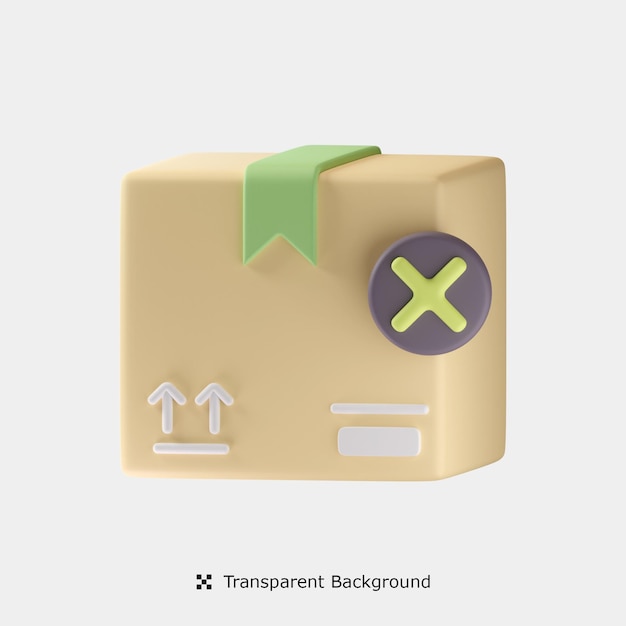Ilustração do ícone 3d de declínio do produto