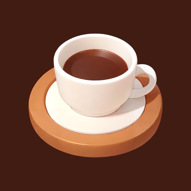 PSD ilustração do ícone de uma xícara de café