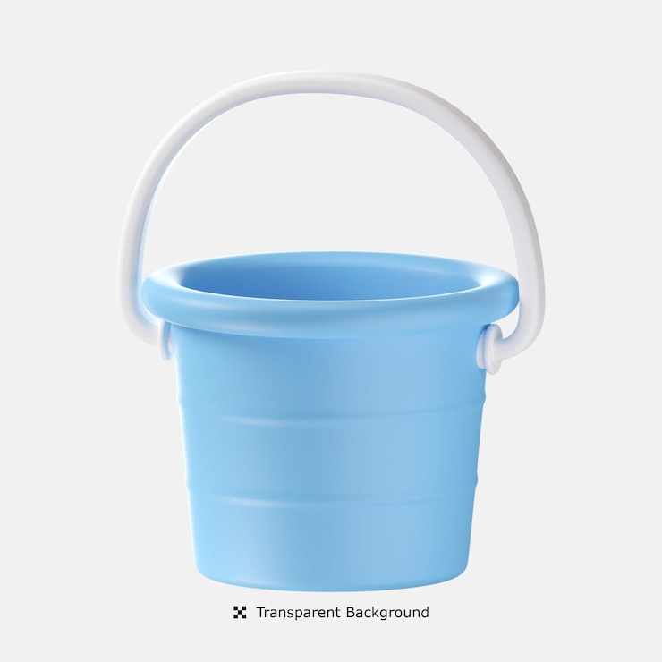 PSD ilustração do ícone do balde 3d