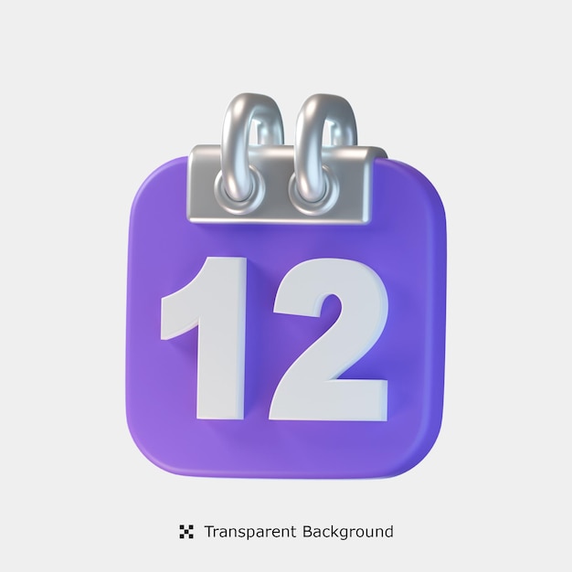 Ilustração do ícone do calendário 3d