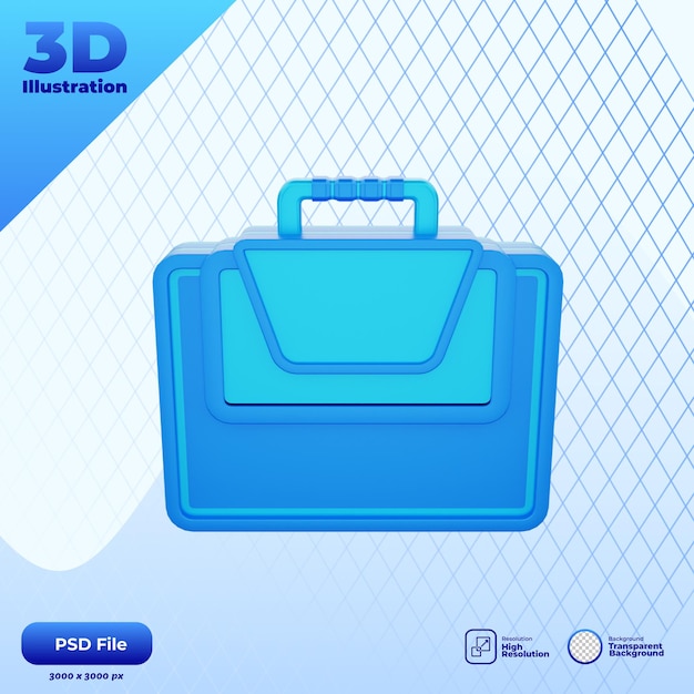 Ilustração do ícone do portfólio 3d