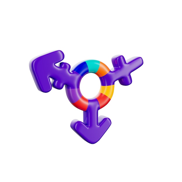 Ilustração do pacote 3d do dia lgbt