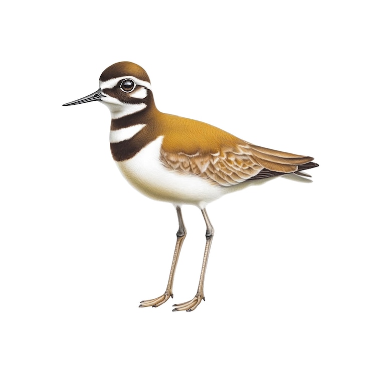 PSD ilustração do pássaro killdeer