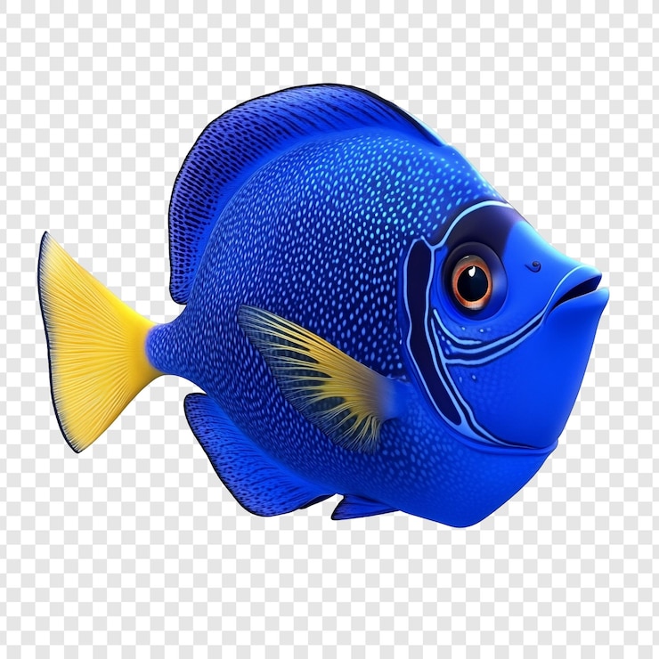 PSD ilustração do peixe-tanque azul