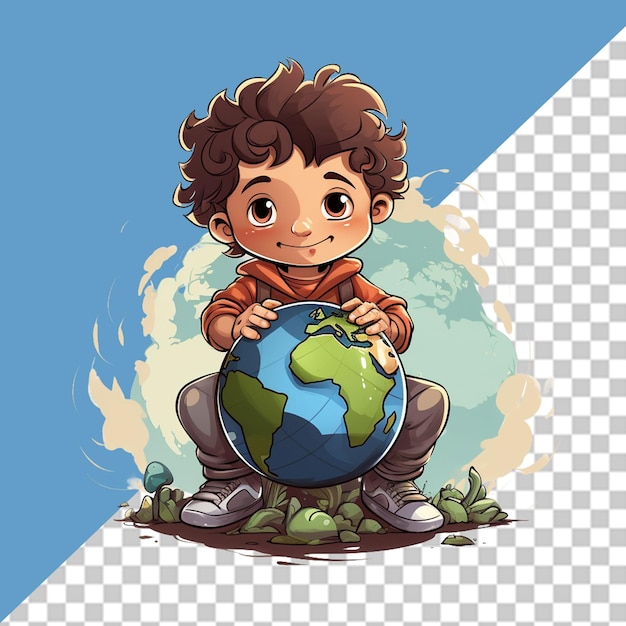 PSD ilustração do planeta terra png