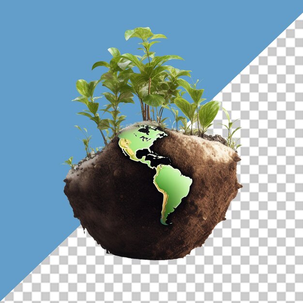 PSD ilustração do planeta terra png