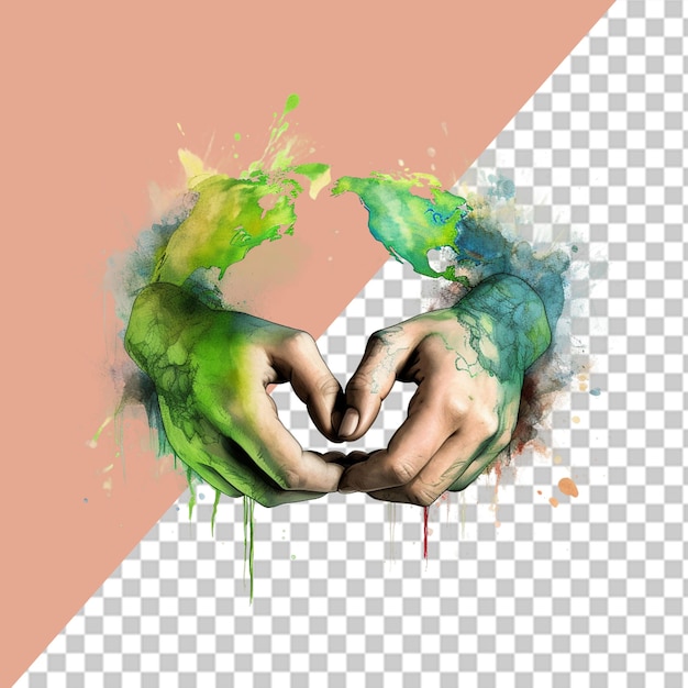 PSD ilustração do planeta terra png