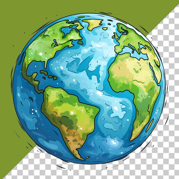 PSD ilustração do planeta terra png