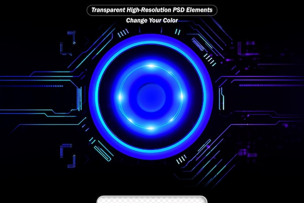 PSD ilustração do vetor de inovação do sistema de comunicação de rede digital de tecnologia futura