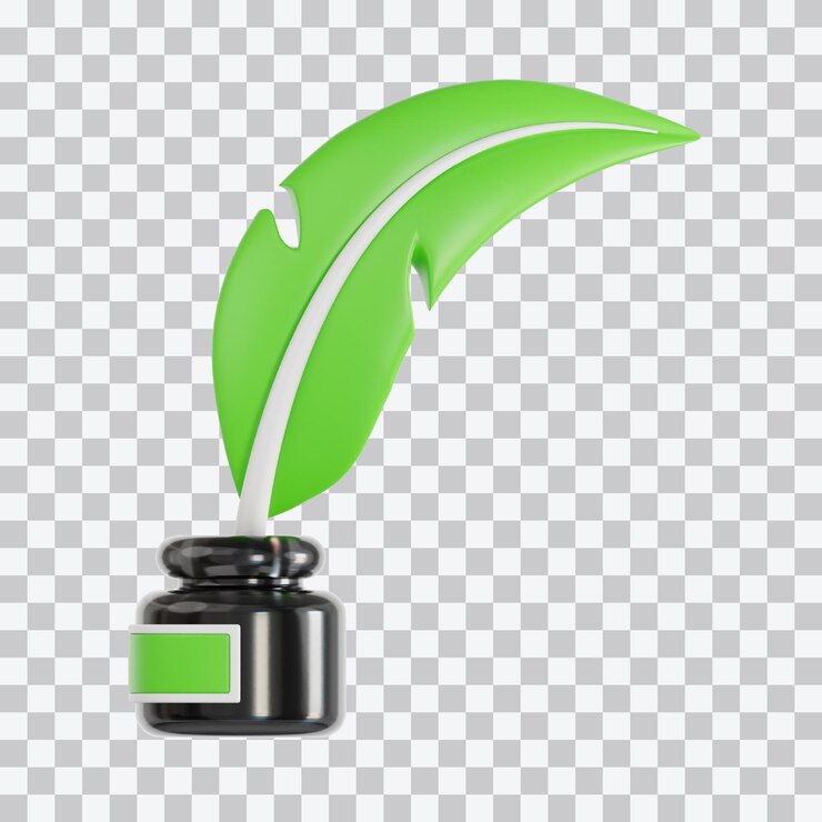 PSD ilustração em 3d de quill