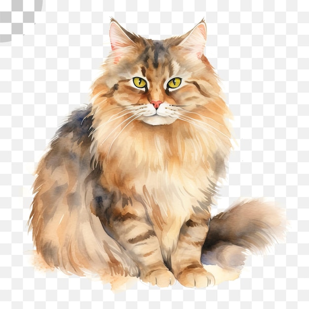 Ilustração em aquarela de gato de um gato - gato png download