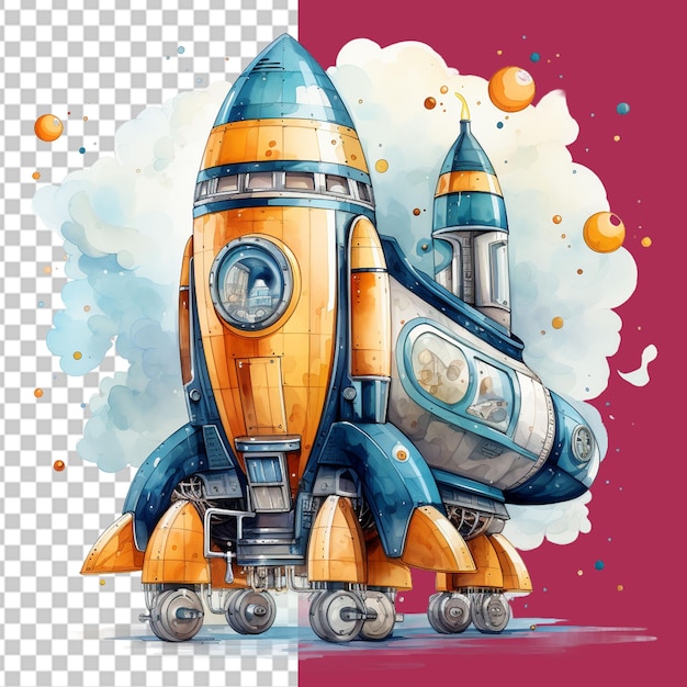 PSD ilustração em png do dia espacial