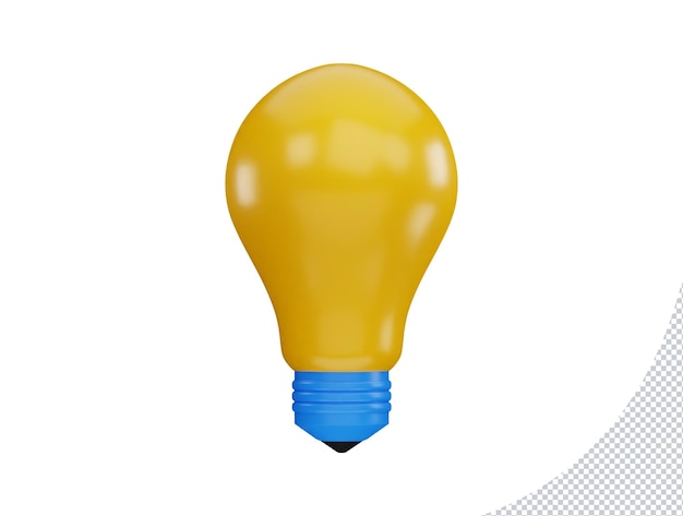 ilustração em vetor de renderização 3d de ícone de luz