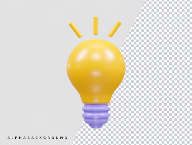 Ilustração em vetor ícone de luz elemento transparente de ícone de renderização 3d