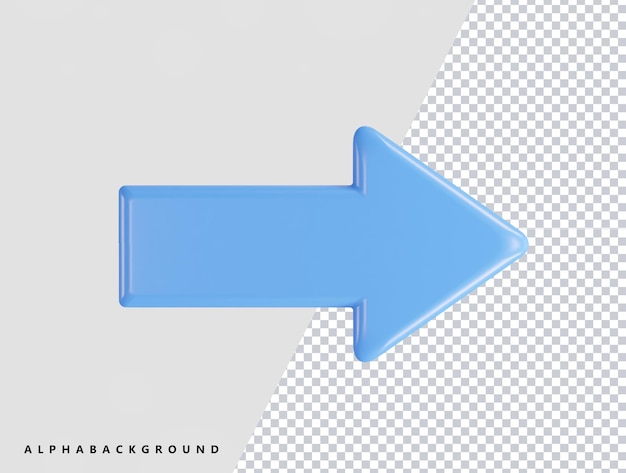 Ilustração em vetor renderização 3d do ícone de seta