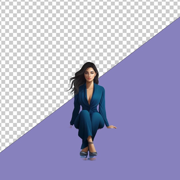 PSD ilustração fashionista png