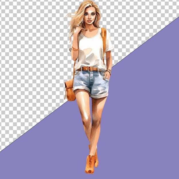 PSD ilustração fashionista png