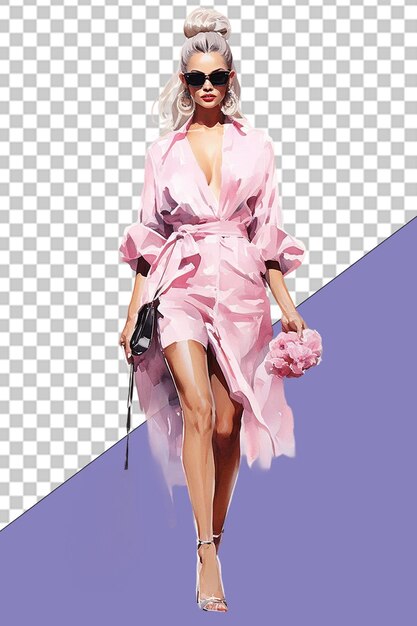 PSD ilustração fashionista png