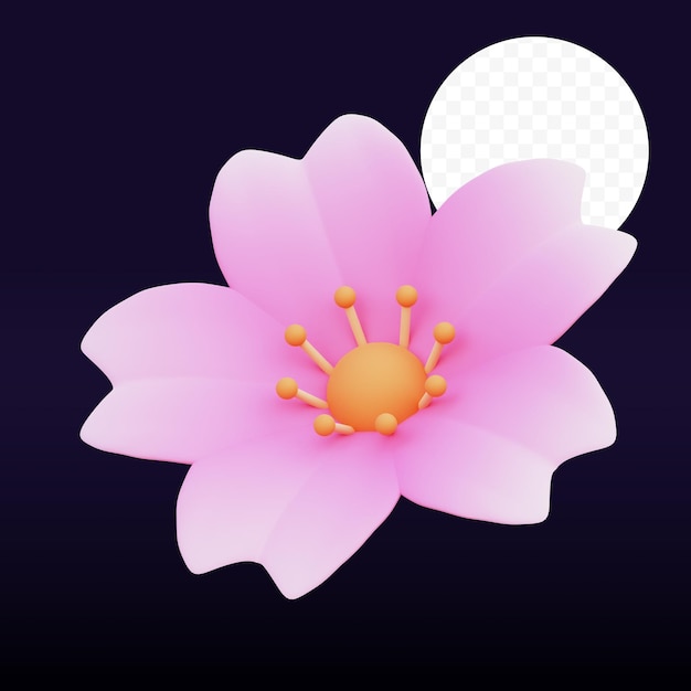 Ilustração gráfica Sakura 3d