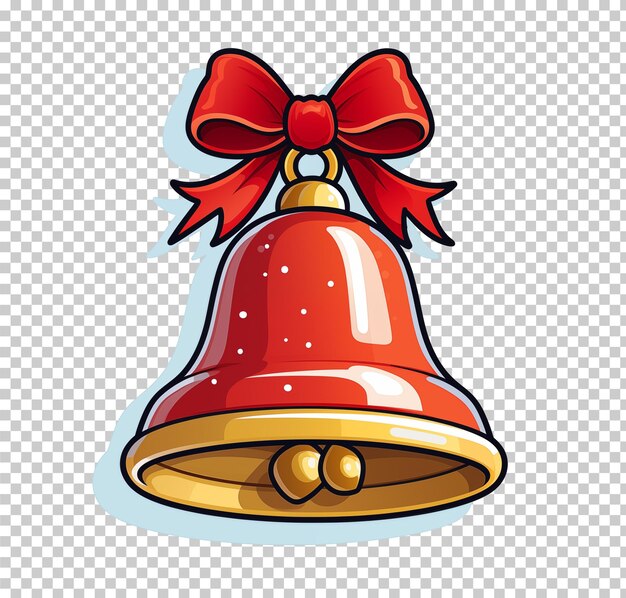 PSD ilustração isolada do ornamento do sino do jingle de natal