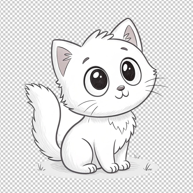 PSD ilustração isolada feliz do mascote gato