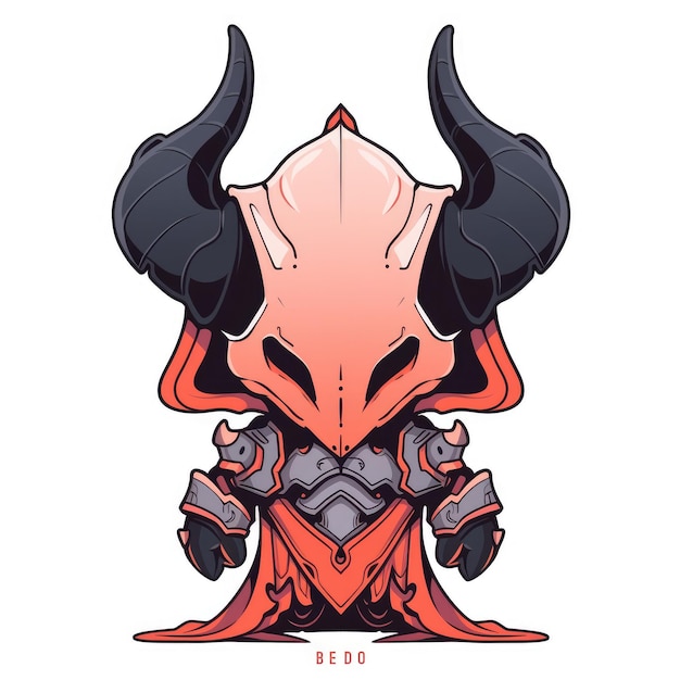 PSD ilustração legal do personagem chibi knight para o design da sua camiseta