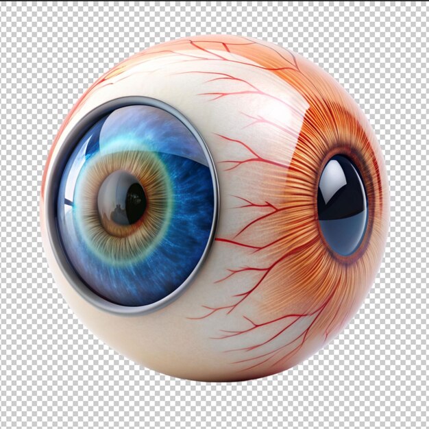 PSD ilustração médica do globo ocular renderização 3d do corpo humano