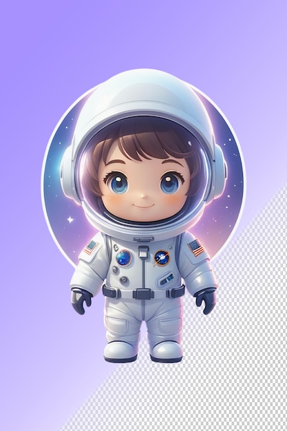 PSD ilustração psd 3d astronauta isolado em fundo transparente