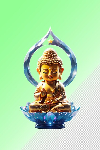 PSD ilustração psd 3d buda isolado em fundo transparente