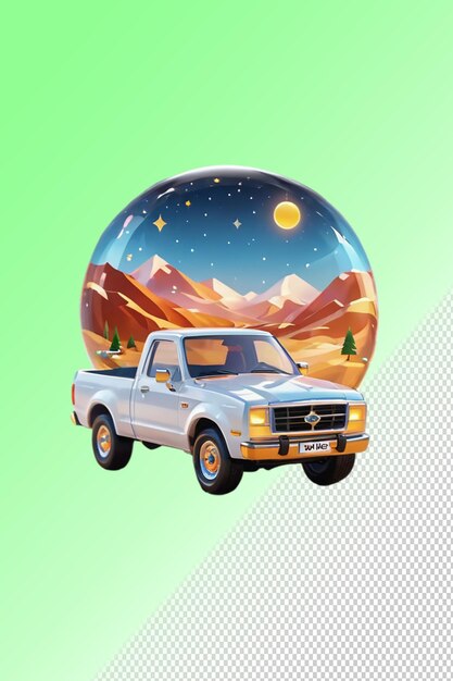 PSD ilustração psd 3d carro isolado em fundo transparente