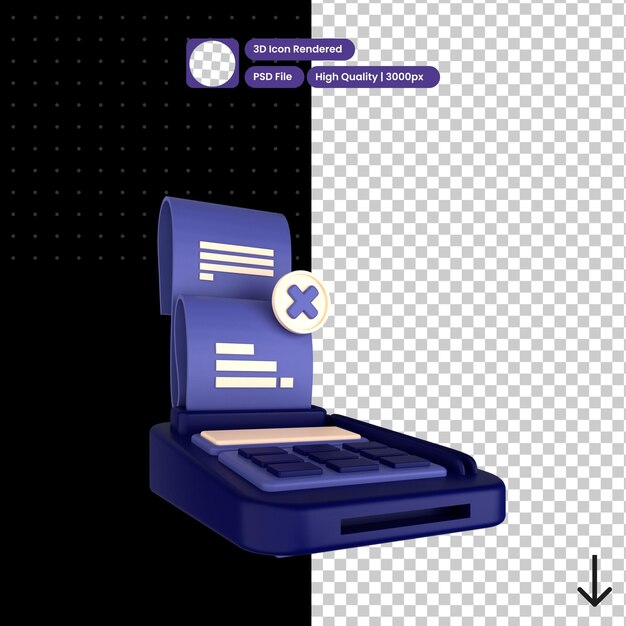 PSD ilustração psd 3d de nenhuma transação