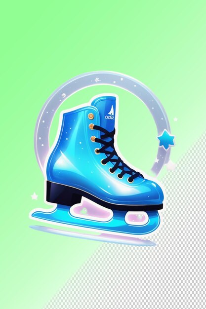 PSD ilustração psd 3d de patins de gelo isolados em fundo transparente