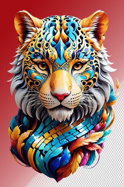 PSD ilustração psd 3d jaguar isolado em fundo transparente