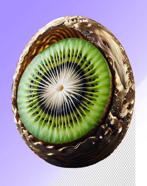 Ilustração psd 3d kiwi isolado em fundo transparente
