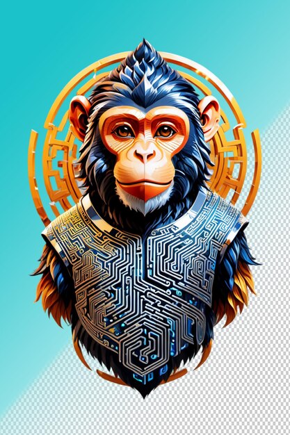 PSD ilustração psd 3d macaco isolado em fundo transparente