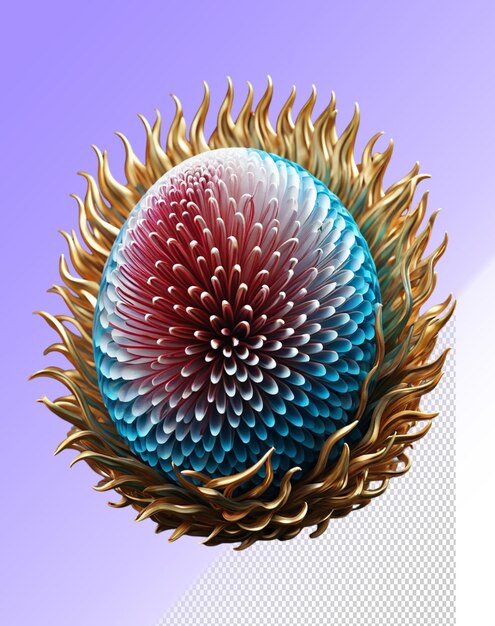 Ilustração psd 3d rambutan isolado em fundo transparente