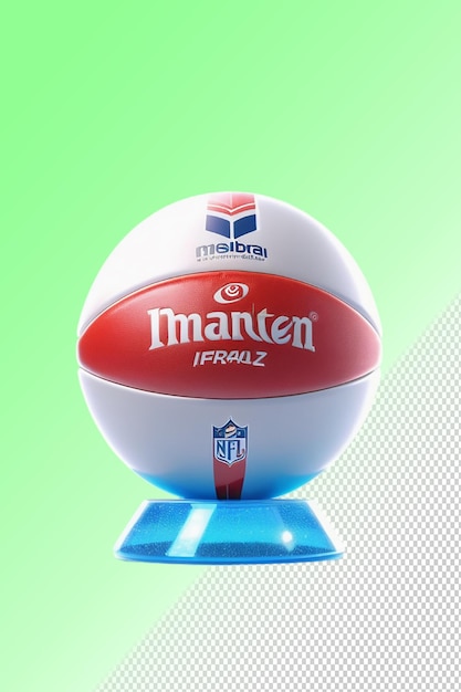 PSD ilustração psd 3d rugby isolado em fundo transparente