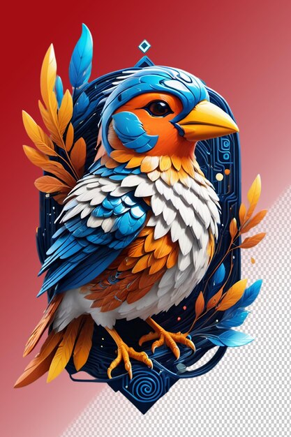 PSD ilustração psd 3d sparrow isolado em fundo transparente