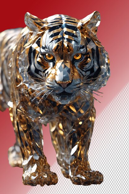 PSD ilustração psd 3d tigre isolado em fundo transparente