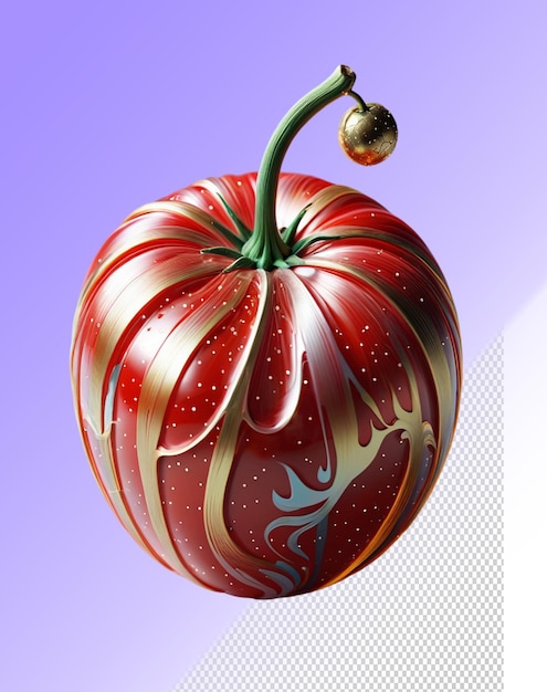 Ilustração psd 3d tomates isolados em fundo transparente