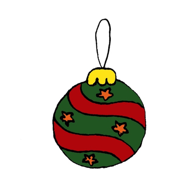 Ilustração raster de bola de Natal