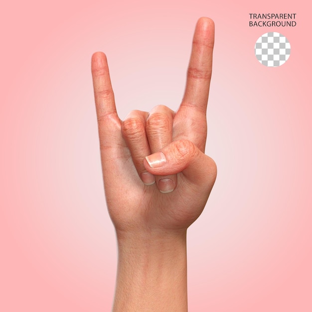PSD ilustração renderizada em 3d isolada de gestos manuais