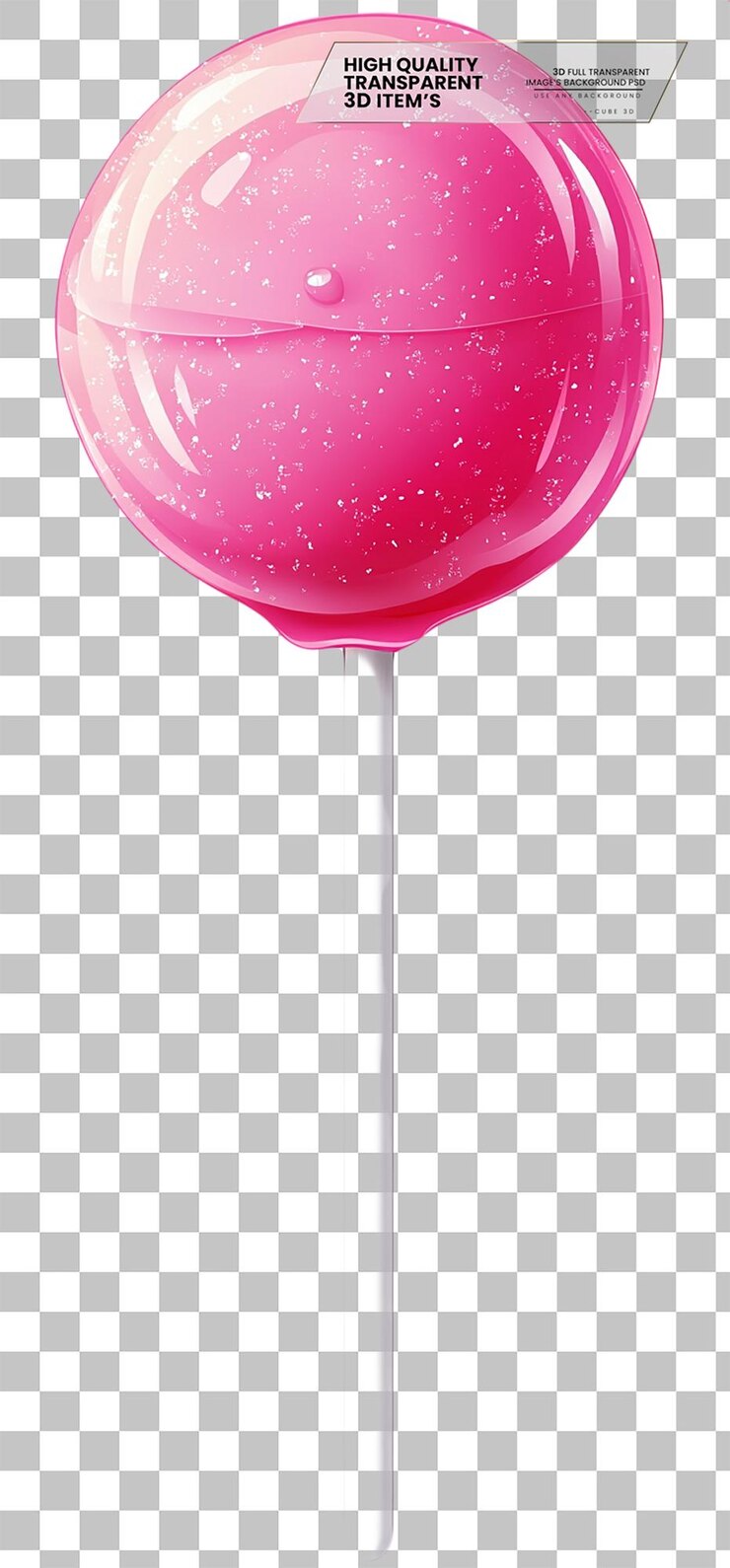 PSD ilustração simples de clipart de pirulito rosa em fundo transparente