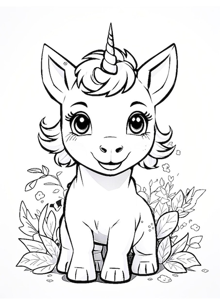 Ilustracao unicornio para colorir