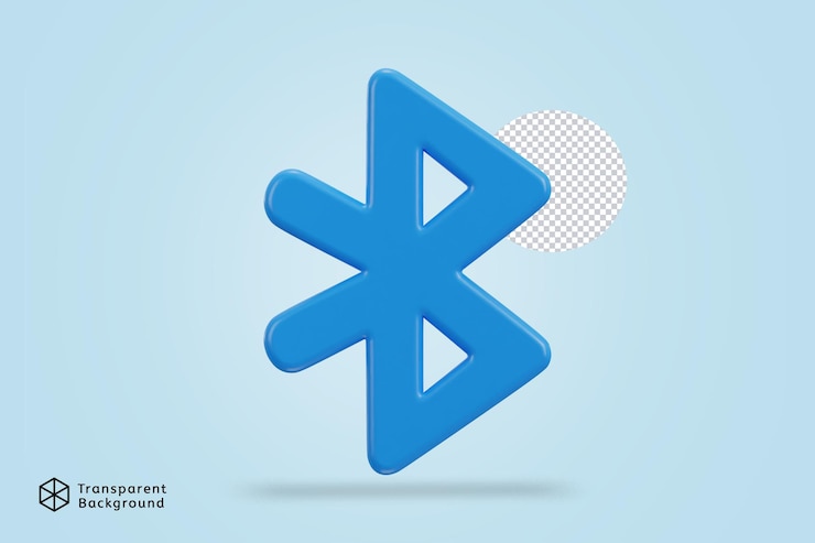PSD ilustração vetorial de ícone bluetooth 3d
