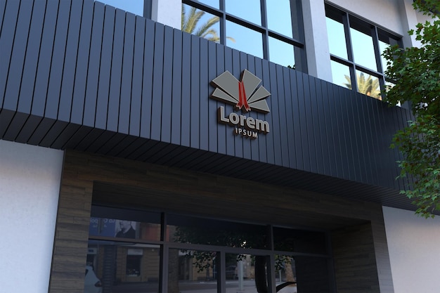 Ilustração vetorial de maquete do logotipo do escritório