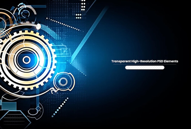 PSD ilustração vetorial do conceito de inovação de fundo tecnológico abstrato futurista