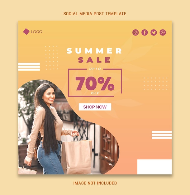 Ilustração vetorial promoção de verão 70 por cento de desconto compre agora em estoque