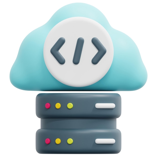 ilustrace ikony 3D renderování cloudu