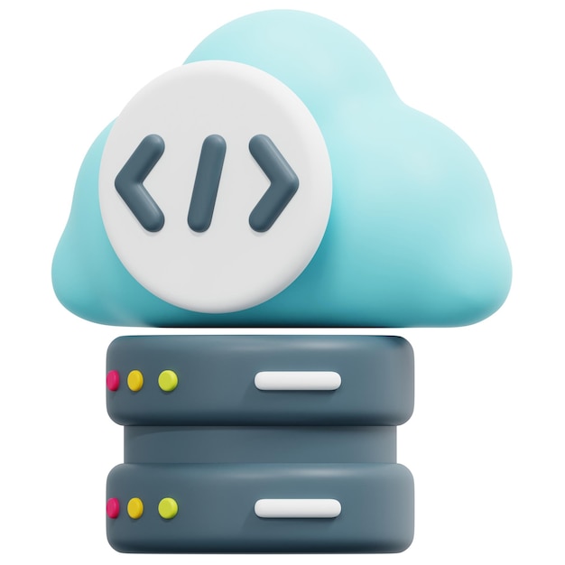 ilustrace ikony 3D renderování cloudu